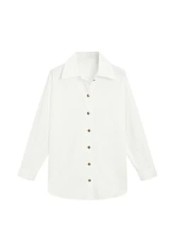 Massimo Dutti GARMENT WITH GOLDEN BUTTONS - Button-down Blouse - White -Massimo Dutti Shop 68ad47ad27c64073b5f162758bff5969