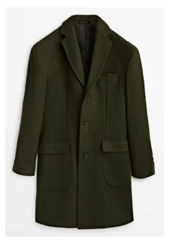 Massimo Dutti Short Coat - Dark Green -Massimo Dutti Shop 692b9ca588f14f32b5e290faa9474542