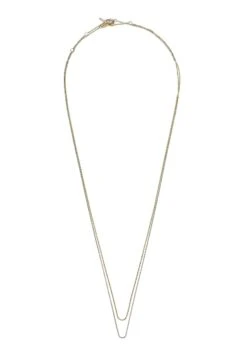 Massimo Dutti 2 PACK OF THIN - Necklace - Gold-coloured