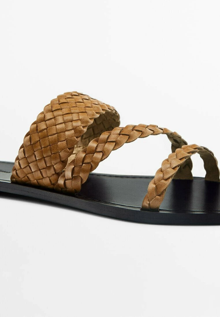 Massimo Dutti Vamp Plaited- Mules - Camel 7 Massimo Dutti Vamp Plaited- Mules - Camel - Image 5