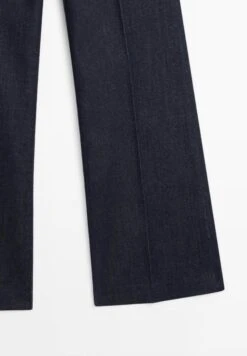 Massimo Dutti FRAYED - Trousers - Mottled Dark Blue -Massimo Dutti Shop 69406e6c8cda4cabb7fc0fb8046027c4