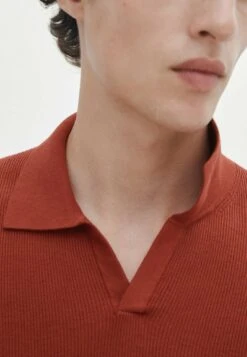 Massimo Dutti Vertical-Textured Micro - Polo Shirt - Mottled Red -Massimo Dutti Shop 6953638ed64246f3835af47c0c5bf5b2
