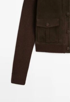 Massimo Dutti CONTRAST AND SHEEPSKIN - Summer Jacket - Dark Brown -Massimo Dutti Shop 6969684ea1dc40498da79f01e70648b5