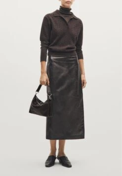 Massimo Dutti WITH COMPARTMENTS - Handbag - Dark Brown -Massimo Dutti Shop 6979b5b428044705ab120125d4a353b3