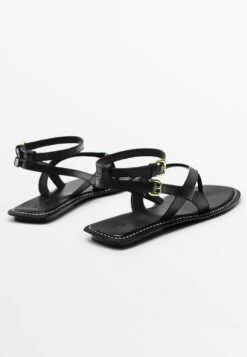 Massimo Dutti With Stitched - T-Bar Sandals -Massimo Dutti Shop 69963157e1694b17bcc857df2caa13c5