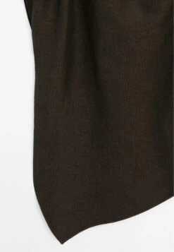 Massimo Dutti GARMENT WITH BROOCH DETAIL - Blouse - Dark Brown -Massimo Dutti Shop 699fd5edb45541d1a9c531d80d5e4150