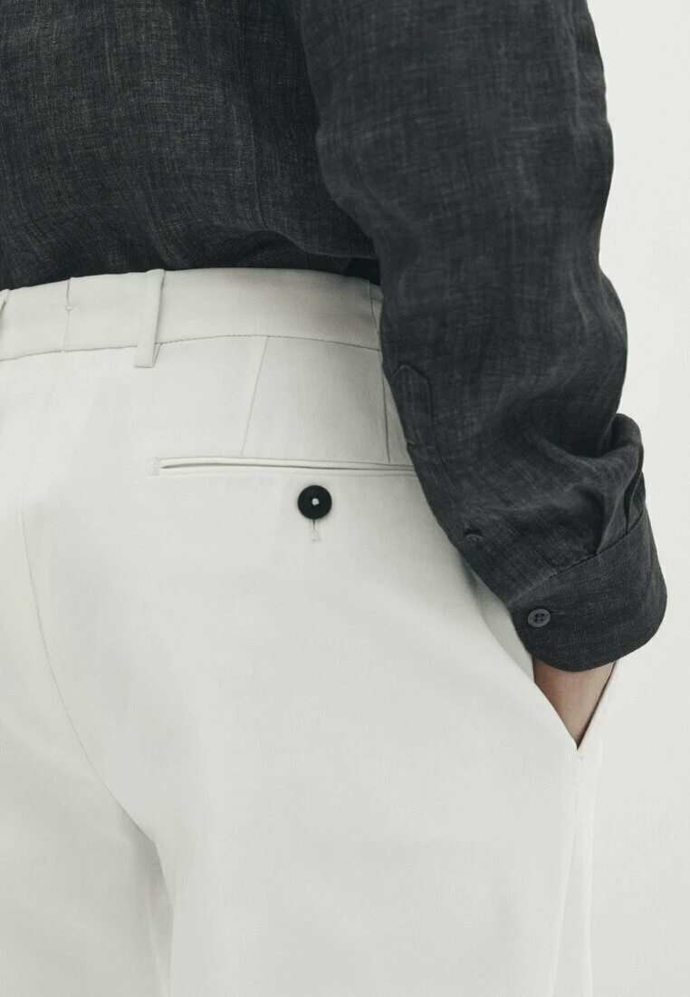 Massimo Dutti Smart In A Bi-Stretch - Chinos - White 7 Massimo Dutti Smart In A Bi-Stretch - Chinos - White - Image 5