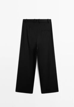 Massimo Dutti DARTED - Trousers - Black -Massimo Dutti Shop 69b617d120344d24ad3772c75b145455