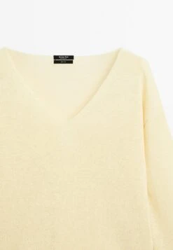 Massimo Dutti RELAXED FIT WITH LONG SLEEVE - Jumper - Mustard Yellow -Massimo Dutti Shop 69e32888538048da8108c2007a26b00e