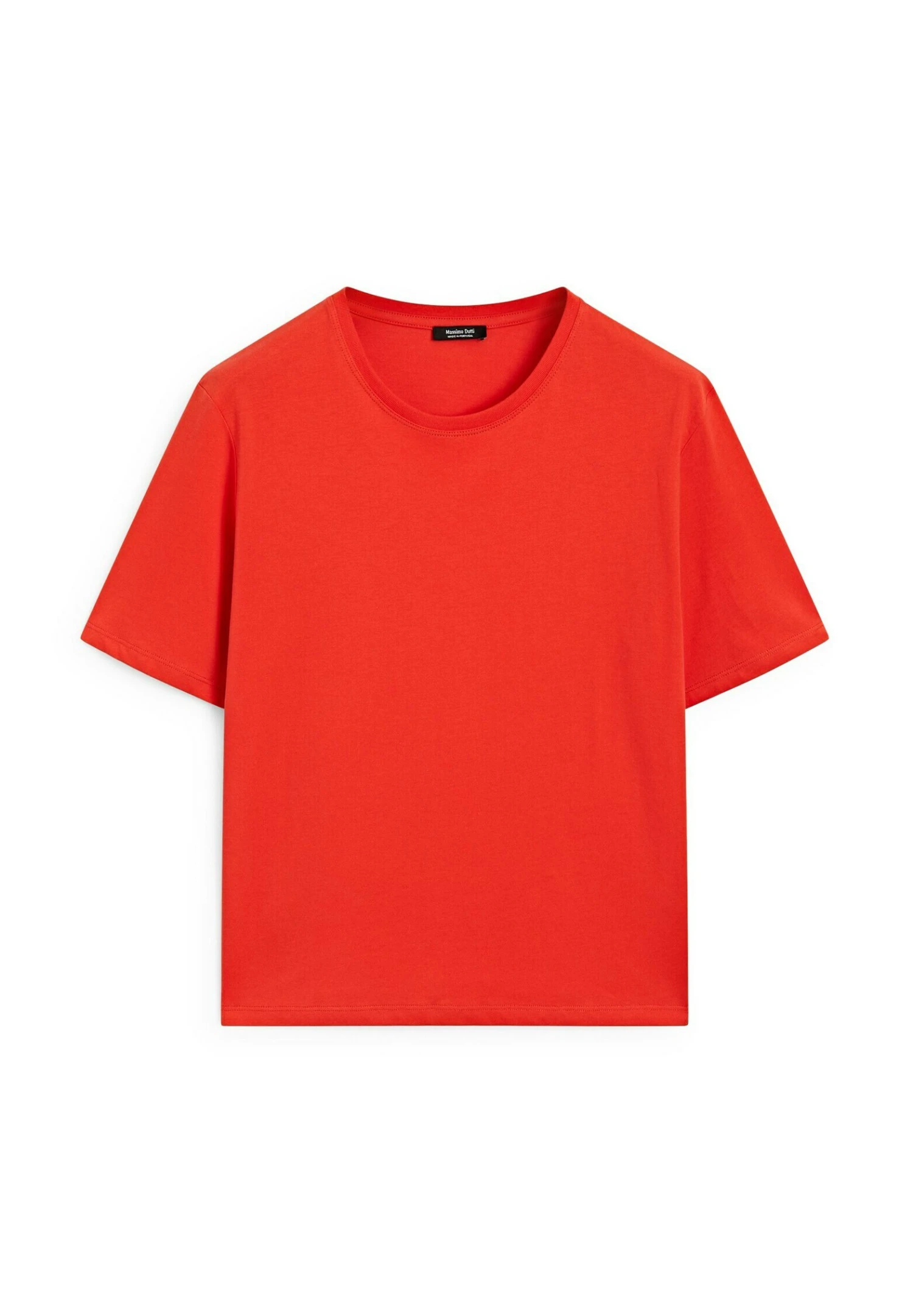 Massimo Dutti REGULAR FIT SHORT SLEEVE - Basic T-shirt - Red 5 Massimo Dutti REGULAR FIT SHORT SLEEVE - Basic T-shirt - Red - Image 3