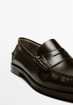 Massimo Dutti WITH PENNY STRAP - Slip-ons - Dark Brown -Massimo Dutti Shop 6a1d028e17854c05ab2e979702cf6254