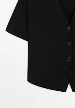 Massimo Dutti FLOWING SHORT SLEEVE WITH V-NECK - Button-down Blouse - Black 18 Massimo Dutti FLOWING SHORT SLEEVE WITH V-NECK - Button-down Blouse - Black -Massimo Dutti Shop 6a37a11ca9b14bc7ab02758c7bd55bc0
