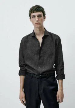 Massimo Dutti Faded - Shirt - Dark Grey