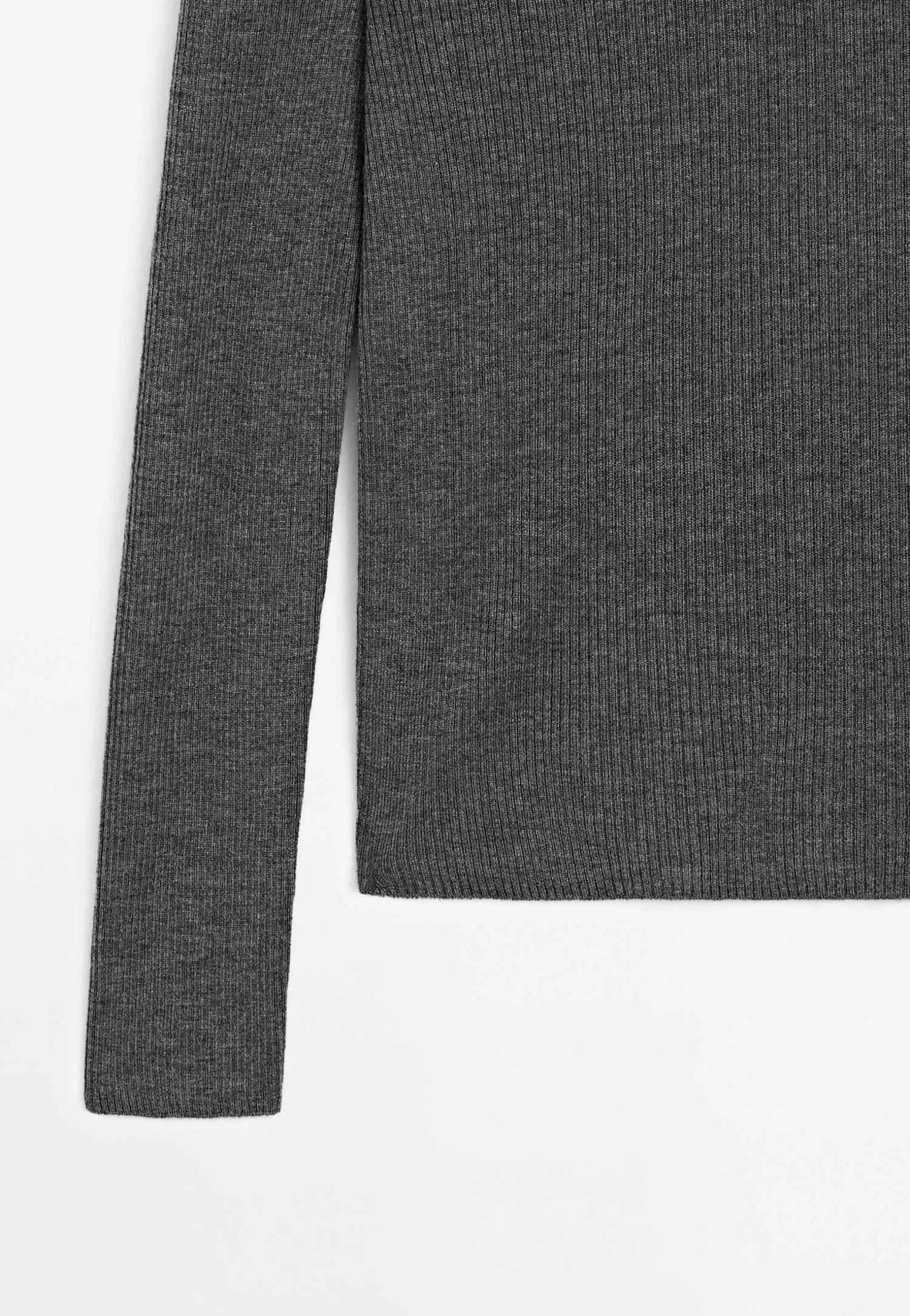 Massimo Dutti RIBBED CREW NECK - Jumper - Dark Grey 11 Massimo Dutti RIBBED CREW NECK - Jumper - Dark Grey - Image 9