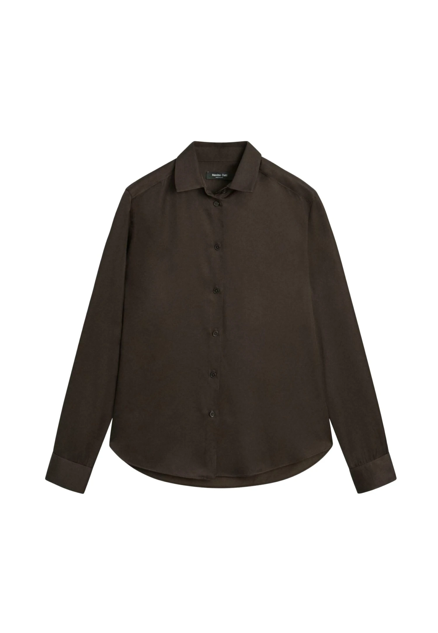 Massimo Dutti FLOWING SATIN LONG SLEEVE - Button-down Blouse - Dark Grey 15 Massimo Dutti FLOWING SATIN LONG SLEEVE - Button-down Blouse - Dark Grey - Image 13