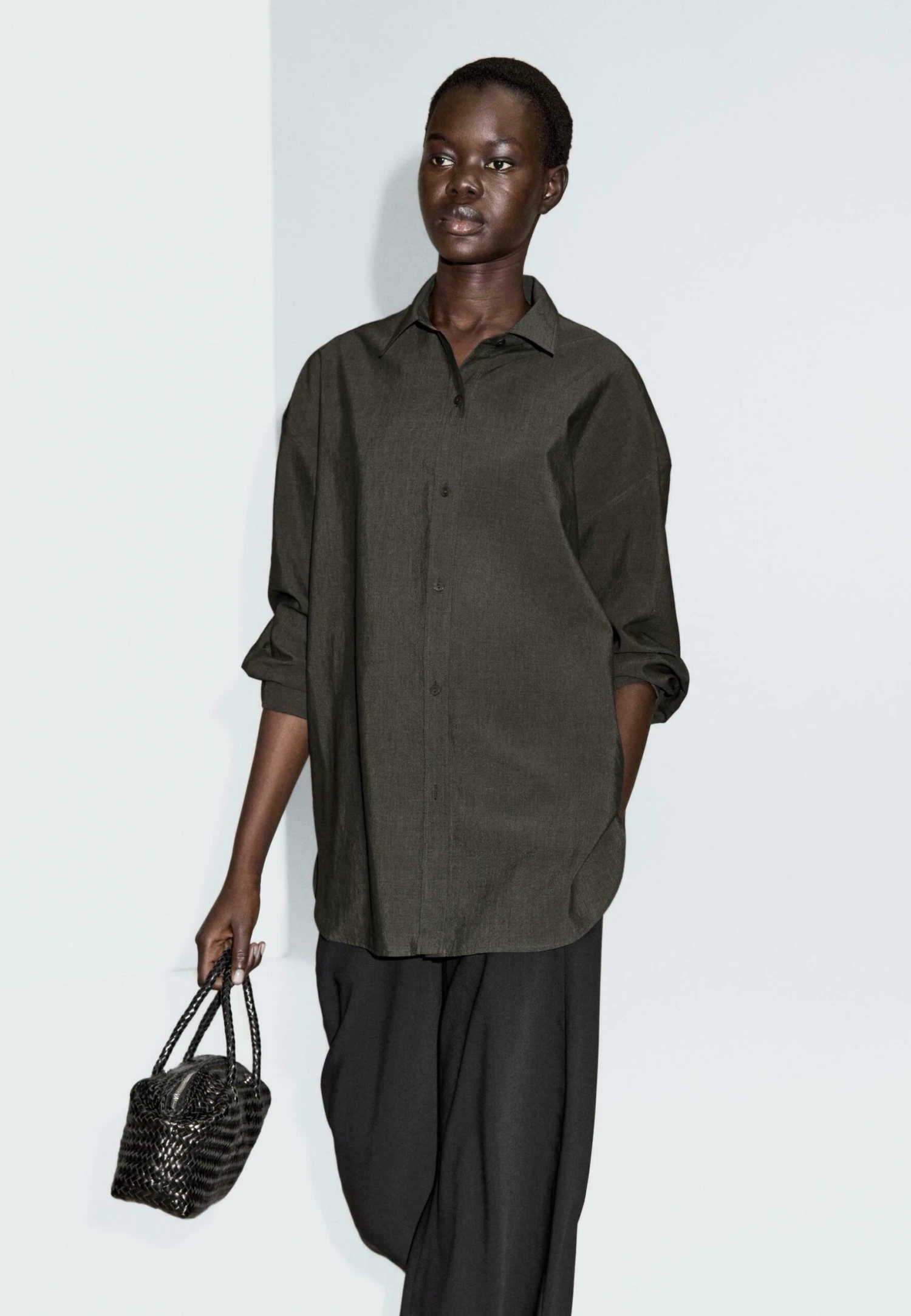 Massimo Dutti BLEND - Button-down Blouse - Dark Grey 3 Massimo Dutti BLEND - Button-down Blouse - Dark Grey