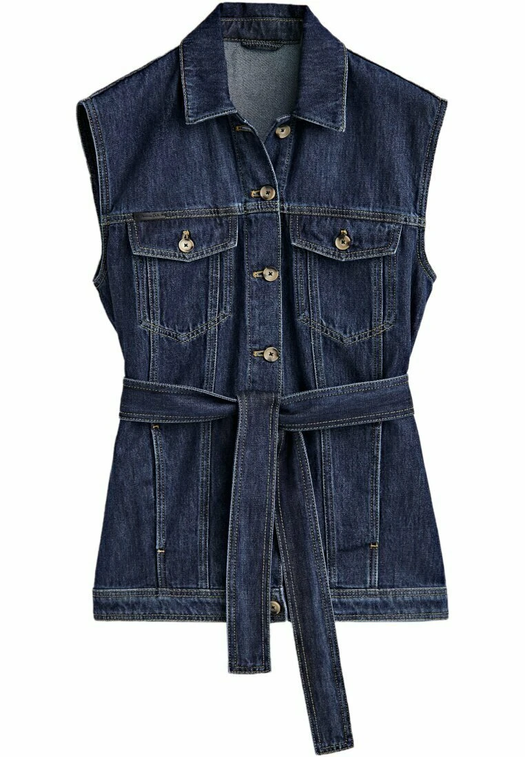 Massimo Dutti Belted- Waistcoat - Dark Blue 6 Massimo Dutti Belted- Waistcoat - Dark Blue - Image 4