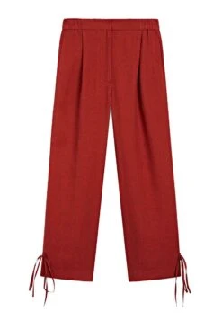 Massimo Dutti SAROUEL WITH TIE - Trousers - Red -Massimo Dutti Shop 6af504729f91461a91636e097451f152