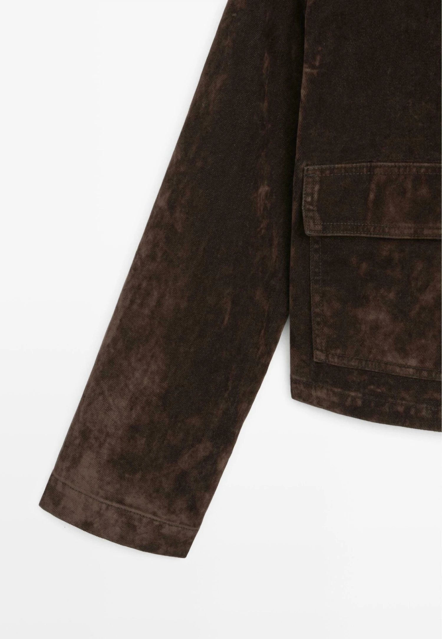 Massimo Dutti SHORT WITH POCKETS AND FINISH - Denim Jacket - Dark Brown 12 Massimo Dutti SHORT WITH POCKETS AND FINISH - Denim Jacket - Dark Brown - Image 10