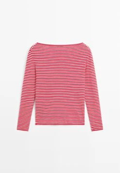 Massimo Dutti STRIPED LONG SLEEVE - Jumper - Red -Massimo Dutti Shop 6b10fba8eaa248bf9c1795d6d11f70e1