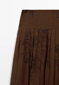 Massimo Dutti FLARED FLORAL PRINT MIDI - Pleated Skirt - Mottled Dark Brown 17 Massimo Dutti FLARED FLORAL PRINT MIDI - Pleated Skirt - Mottled Dark Brown -Massimo Dutti Shop 6b24ff7aef5541faac7c42b7126050b4