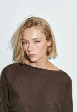 Massimo Dutti BOAT NECK WITH RAGLAN SLEEVE - Jumper - Dark Brown -Massimo Dutti Shop 6b394abb47454c5c93f88085969d3ed5