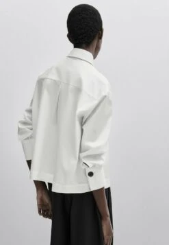 Massimo Dutti Studio-With Ruffle Detail- Button-Down Blouse - White -Massimo Dutti Shop 6b80d8b23bd34e18bdd72edd8defab8e