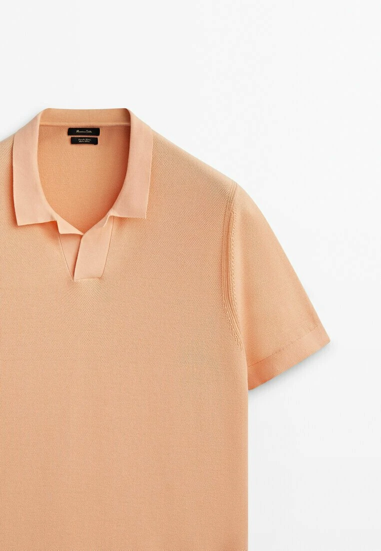 Massimo Dutti Smocked - Polo Shirt - Mottled Orange 10 Massimo Dutti Smocked - Polo Shirt - Mottled Orange - Image 8