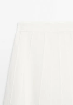 Massimo Dutti FLARED MIDI WITH SEAM DETAILS - A-line Skirt - White -Massimo Dutti Shop 6bcb6faf04cb4702a3924693e300c929