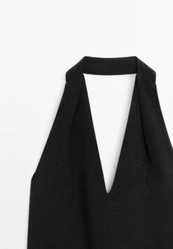Massimo Dutti HALTER MIDI WITH LOW-CUT BACK - Cocktail Dress / Party Dress - Black -Massimo Dutti Shop 6be5b169bdc148438415117c6d9aea3e