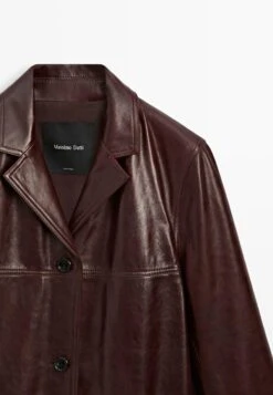 Massimo Dutti LONG NAPPA FINISH - Leather Jacket - Bordeaux -Massimo Dutti Shop 6c106d2f222647c7acc4781edec39257