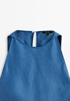 Massimo Dutti Halter - Maxi Dress - Blue -Massimo Dutti Shop 6c32397cb6fe438c921e3d6c4808e506