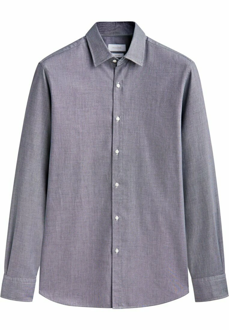 Massimo Dutti Textured Bird S-Eye - Shirt - Grey 7 Massimo Dutti Textured Bird S-Eye - Shirt - Grey - Image 5