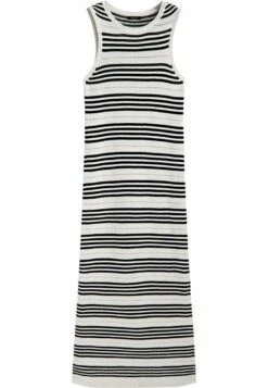 Massimo Dutti Striped Sleeveless Textured - Jumper Dress - Beige -Massimo Dutti Shop 6caaf261b6c44843abd1999b96ceaeee