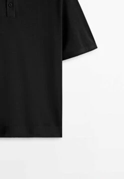 Massimo Dutti Studio - Blend - Polo Shirt - Black -Massimo Dutti Shop 6cb700024afa40ba844779ee13cd22b5