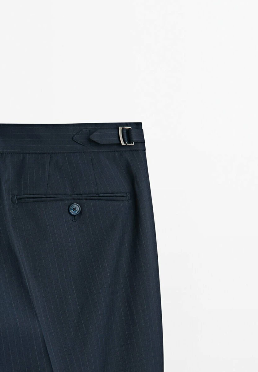 Massimo Dutti Pinstripes Super S- Chinos - Blue Black Denim 11 Massimo Dutti Pinstripes Super S- Chinos - Blue Black Denim - Image 9