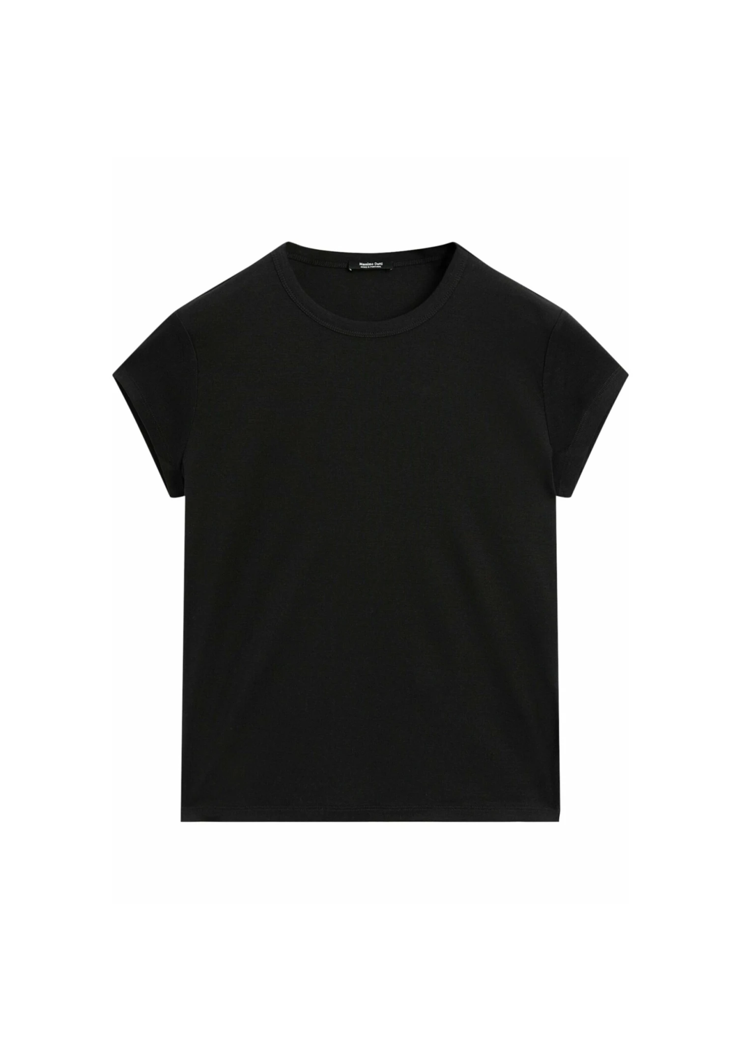 Massimo Dutti SHORT SLEEVE WITH ROUND NECK - Basic T-shirt - Black Denim 8 Massimo Dutti SHORT SLEEVE WITH ROUND NECK - Basic T-shirt - Black Denim - Image 6