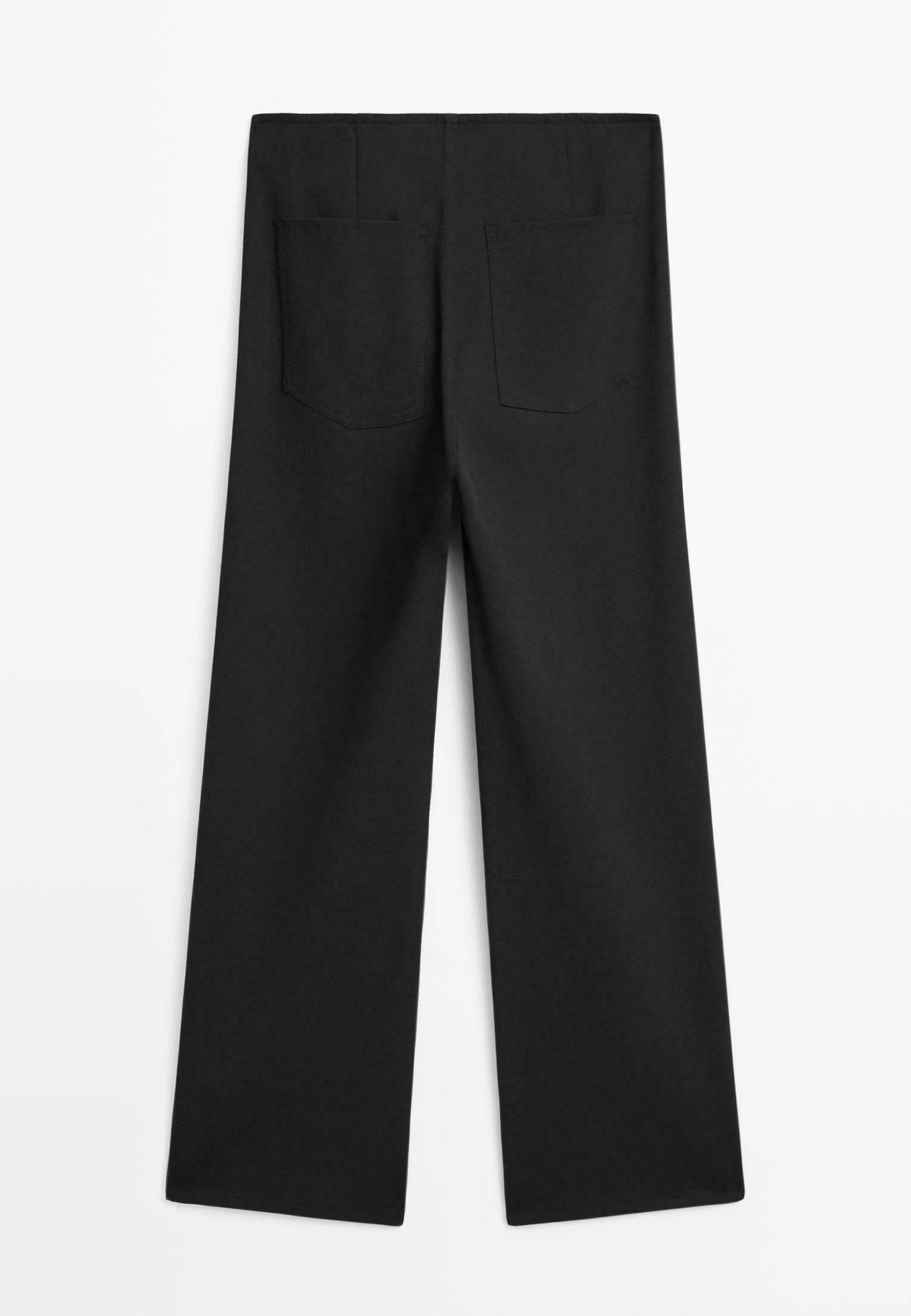 Massimo Dutti MID-WAIST STRAIGHT-LEG - Trousers - Black 8 Massimo Dutti MID-WAIST STRAIGHT-LEG - Trousers - Black - Image 6