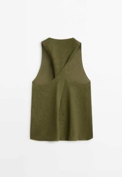 Massimo Dutti With Crossover Back- Top - Khaki -Massimo Dutti Shop 6ce44a171ed64c90aea526ecf56e4722