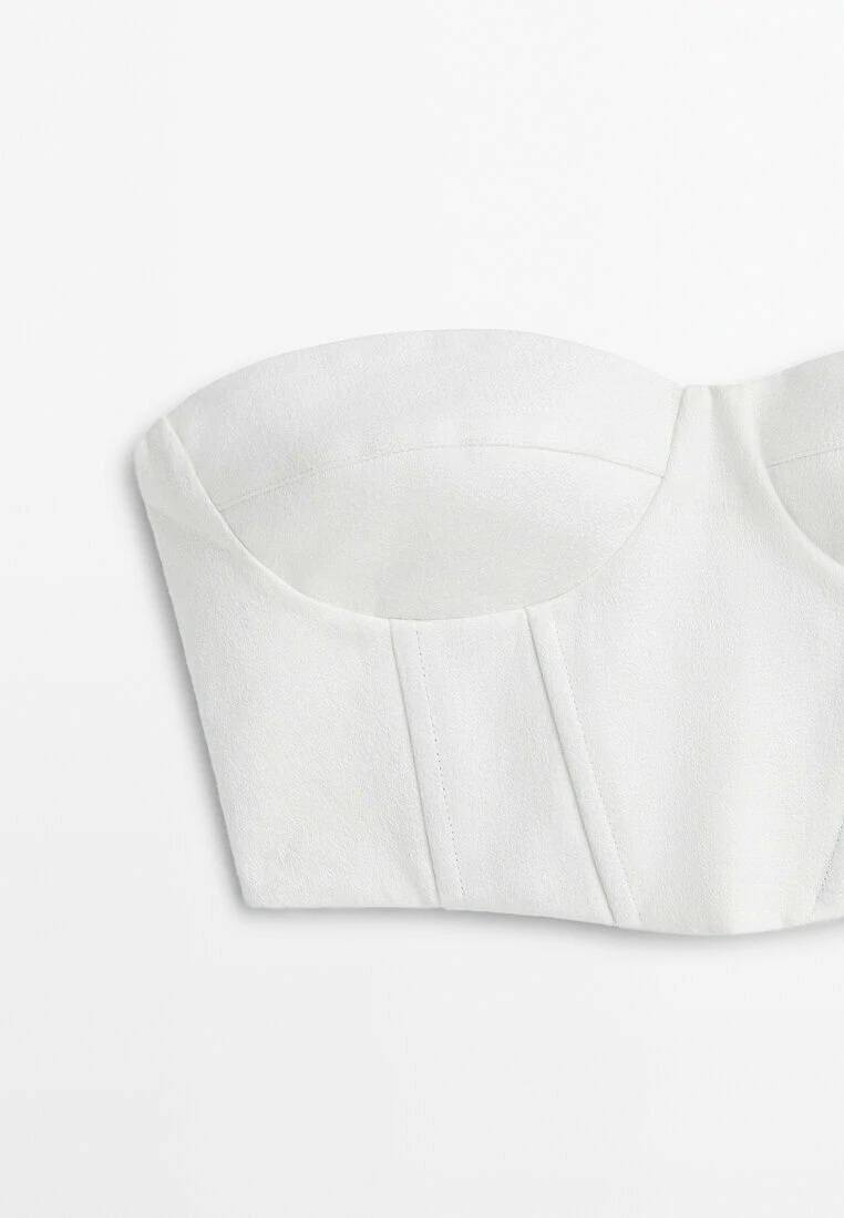 Massimo Dutti Studio Bustier- Top - White 7 Massimo Dutti Studio Bustier- Top - White - Image 5