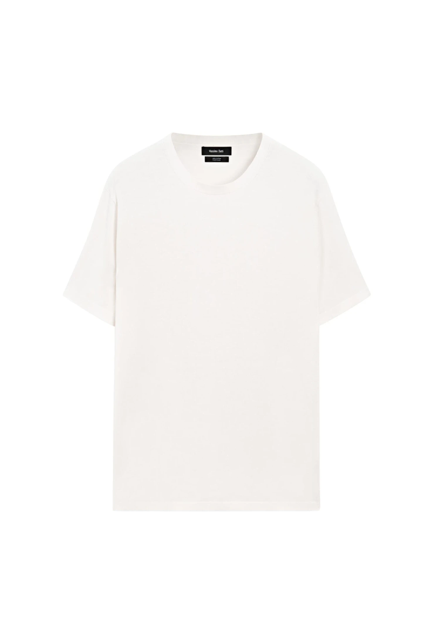 Massimo Dutti LIGHTWEIGHT CREW NECK WITH SHORT SLEEVE - Basic T-shirt - WHITE 7 Massimo Dutti LIGHTWEIGHT CREW NECK WITH SHORT SLEEVE - Basic T-shirt - WHITE - Image 5