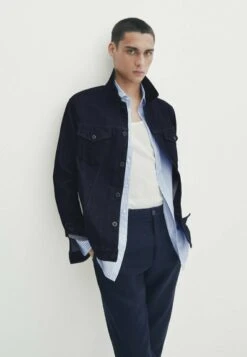 Massimo Dutti Tapered Fit - Chinos - Dark Blue -Massimo Dutti Shop 6d078b3fcf584427aa473d2e21ced883