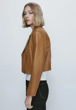 Massimo Dutti With Polished Edges - Leather Jacket - Brown 13 Massimo Dutti With Polished Edges - Leather Jacket - Brown -Massimo Dutti Shop 6d18c8f31bcd4798893b8785fd72eea3