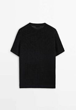 Massimo Dutti Crochet With Short Sleeves- Basic T-Shirt - Black 17 Massimo Dutti Crochet With Short Sleeves- Basic T-Shirt - Black -Massimo Dutti Shop 6d67bb7623dc4f2e9b0d399bc475bf47