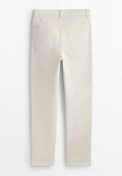 Massimo Dutti Cropped Mid Waist - Trousers - Beige -Massimo Dutti Shop 6d72b24a953741c4875c9dcb016a4505