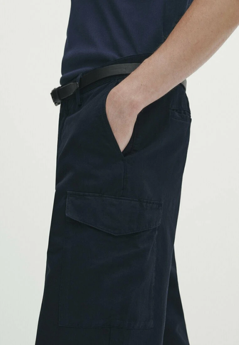 Massimo Dutti Cargo Trousers - Mottled Blue 6 Massimo Dutti Cargo Trousers - Mottled Blue - Image 4