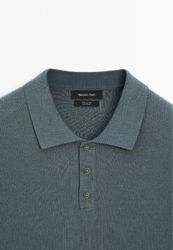 Massimo Dutti WIDE SHORT SLEEVE POLO COLLAR - Polo Shirt - Blue -Massimo Dutti Shop 6db0560d75d645c8aa663ba204fe6d52