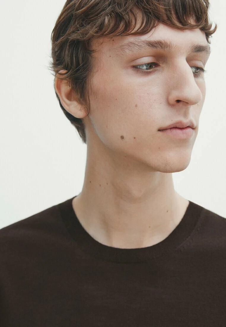 Massimo Dutti Crew Neck - Sweatshirt - Brown 7 Massimo Dutti Crew Neck - Sweatshirt - Brown - Image 5