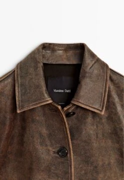 Massimo Dutti DISTRESSED EFFECT CROPPED - Leather Jacket - Dark Brown 19 Massimo Dutti DISTRESSED EFFECT CROPPED - Leather Jacket - Dark Brown -Massimo Dutti Shop 6dbd51def8cf498984686862420ed45d