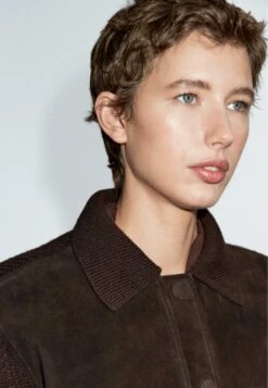 Massimo Dutti CONTRAST AND SHEEPSKIN - Summer Jacket - Dark Brown -Massimo Dutti Shop 6df2e9096de94d2ea9790d30c26abf83